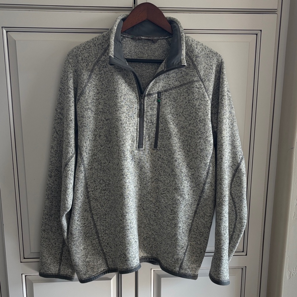 Arborwear 1/4 Zip‎ Sweater Fleece Pullover Jacket Outdoors Gray Mens Size Large